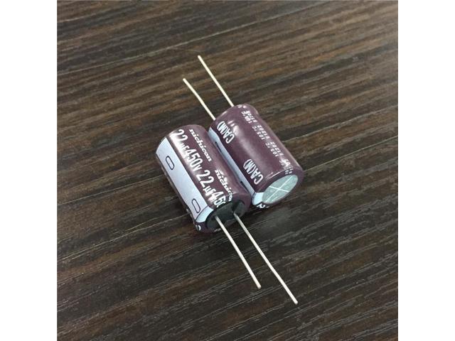 20pcs 450V 22uF 450V Nichicon CA 16x25mm High ripple current Capacitor