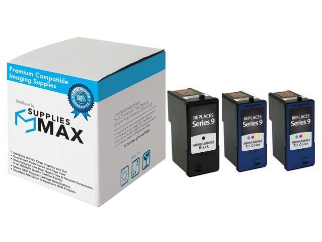 SuppliesMAX Compatible Replacement for Dell 926//V305//V305W Inkjet Combo Pack MK992/_1PK//MK993/_2PKMP Series 9 1-Black//2-Color