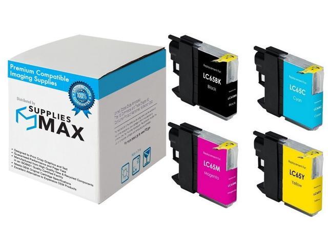 SuppliesMAX Compatible Replacement for Brother MFC-5890//5895//6490//6890C Inkjet Combo Pack BK//C//M//Y LC-1100/_4PK