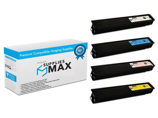 SuppliesMAX Compatible Replacement for Toshiba e-Studio 287//347//407//477CS Toner Cartridge Combo Pack BK//C//M//Y T-FC34UBCMY