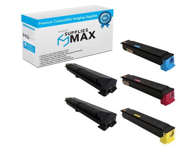 2-BK//1-C//M//Y SuppliesMAX Compatible Replacement for Kyocera Mita TASKalfa 306ci//307ci Toner Cartridge Combo Pack TK-51952B1CMY