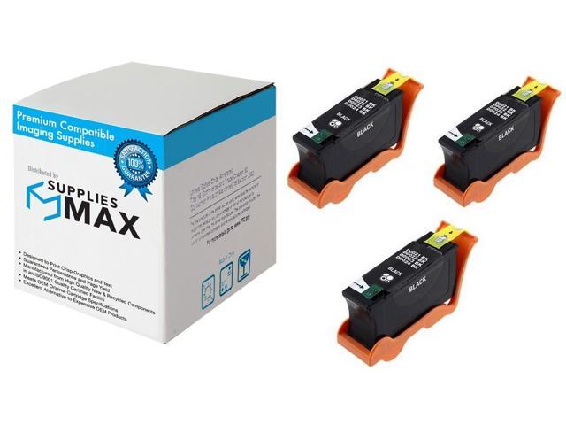 SuppliesMAX Compatible Replacement for Dell P713W//V715W Black High Yield Inkjet Series 24 T109N/_3PK 3//PK