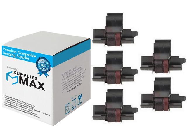 SuppliesMAX Compatible Replacement for Sharp EL-1614/1620/1626/1750P/1801/2192/2620/2628 Black/Red Ink Rollers (5/PK) (EA-772R)