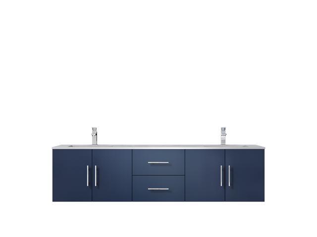 Geneva 72 Navy Blue Double Vanity White Carrara Marble Top Square Sinks And No Mirror Newegg Com - 72 White Vanity No Top Geneva 72 Navy Blue Double Vanity White Carrara Marble Top Square Sinks And No Mirror Newegg Com - 72 White Vanity No Top