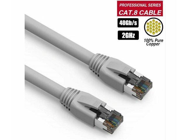 2Ft CAT.8 40G 2GHz Shielded S/FTP RJ45 LAN Ethernet Network Lot Super Fast Cable 