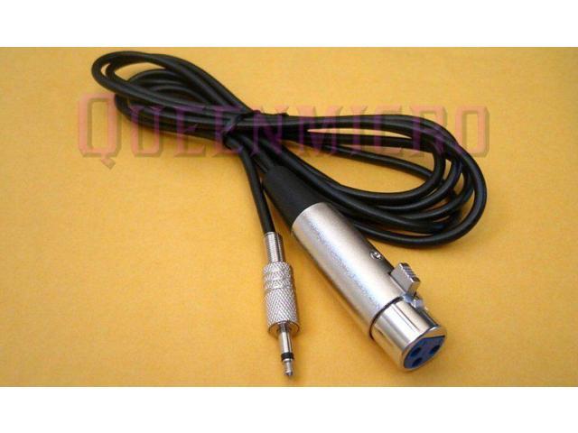 10Ft XLR 3-Pin Female to 3.5mm 1/8" Mono Plug Mic Microphone Audio Cable 10' Ft 