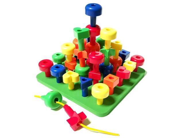 peg board stacking toy
