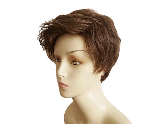 Men Boys Handsome Korean Style Short Brown Hair Full Wig Cosplay Party Decor Newegg Com