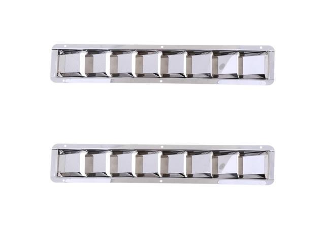 2 PIECES OF STAINLESS STEEL SPORT 6 LOUVERED BOAT//MARINE ENGINE VENT