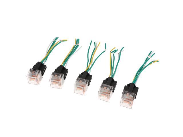 5pcs Car Relay And Socket Waterproof 80a Amp 5