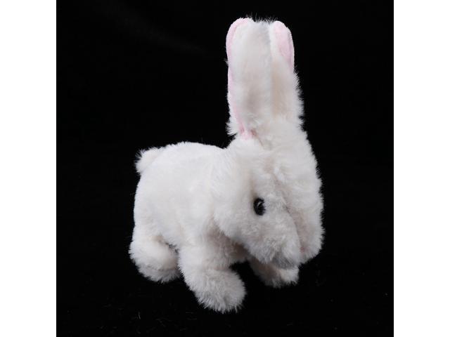 black and white stuffed bunny