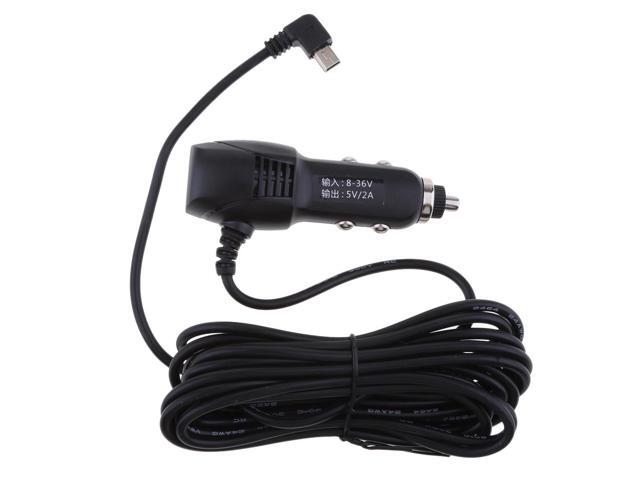 Homyl DC8//36V to 5V2A Car Lighter Charger Quick Charge Mini USB Left Cable GPS DVR Accessories
