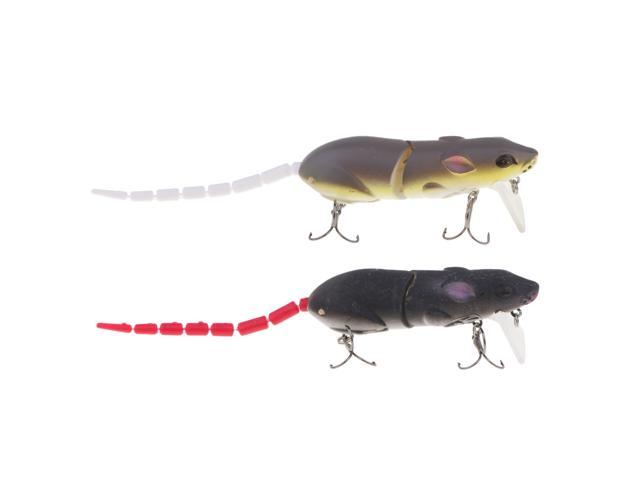 2pcs Multi Joint Tail Mice Rat Lures Topwater Fishing Lures Soft
