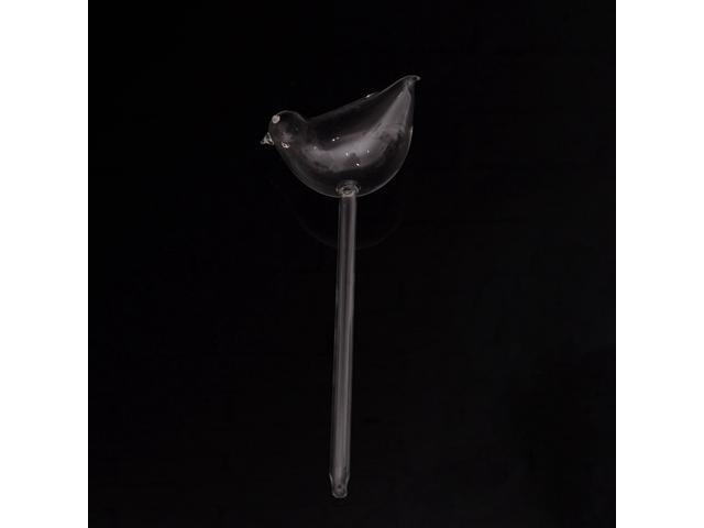 10x Bird Shaped Glass Plant Flower Holiday Watering Spike Stake