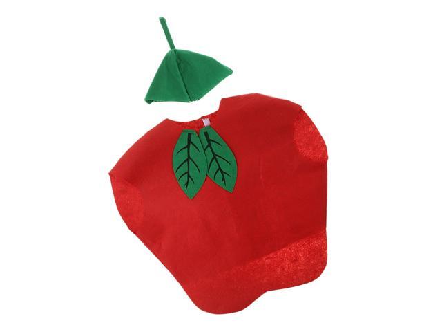 Halloween Party Red Big Apple Whole One Piece Kids Unisex Fruit Costume Outfit