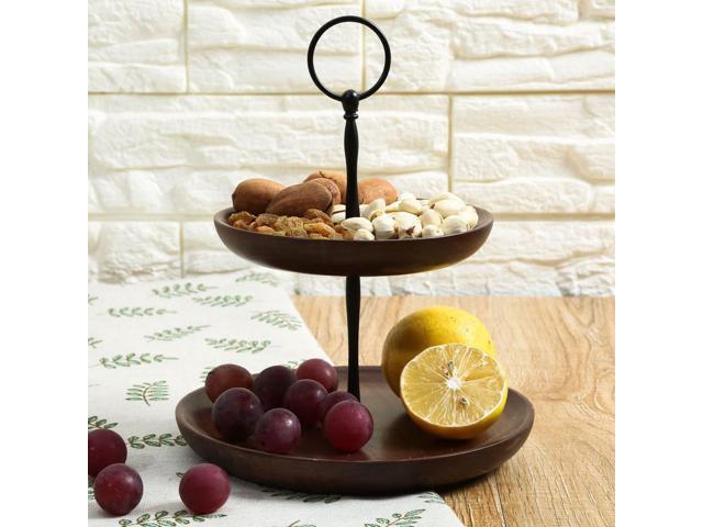 Wooden Cupcake Stand Party Wedding Dessert Pastry Cake Tower Black