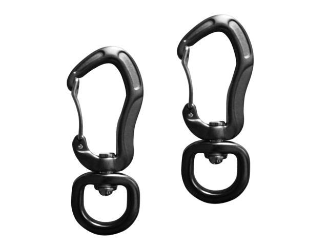 1 Pair Aluminum Alloy Swivel Snap Hook Carabiner Backpack Hanging Connector Camping Outdoor Tools
