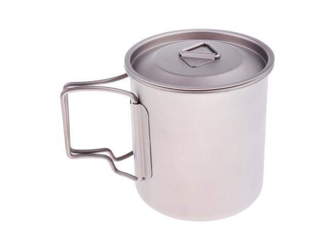 New Titanium Outdoor Camping Cup Pot Bowl Travel Coffee Mug 400ml