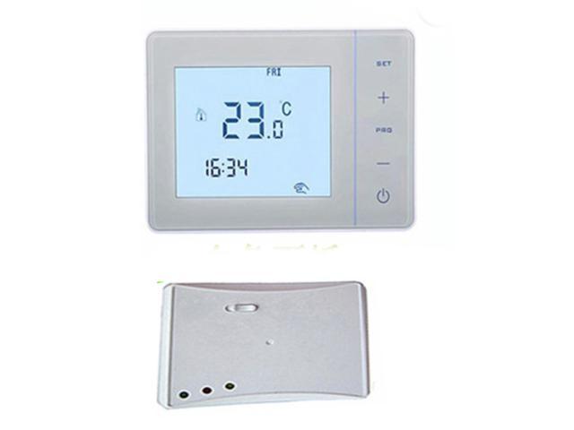 Hy01rf Rf Wireless Room Thermostat Wall Gas Boiler Heating Remote Controller White