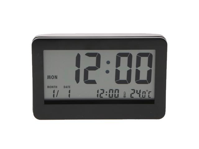 Homyl Car Digital Compass Large LCD Display Blue LED Backlight with Clock Temperature Calendar Display