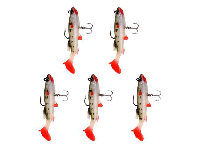 10 Pieces Soft Fishing Lures Baits Artificial Lifelike Baits with 3D Fisheye
