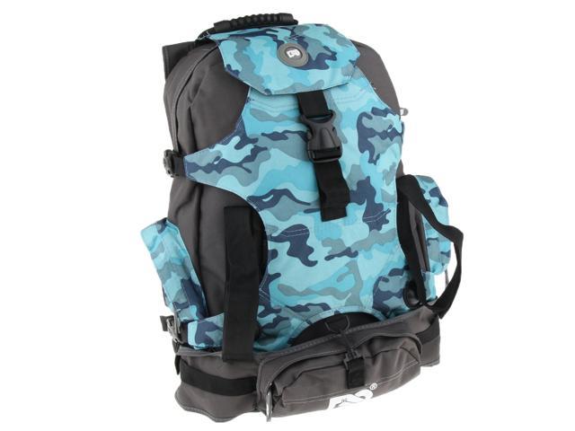 blue camouflage backpack