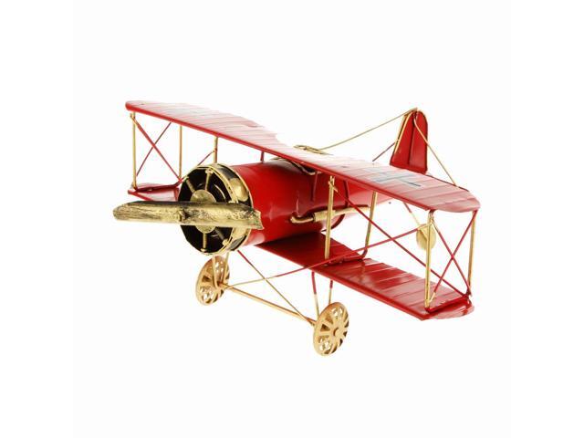 Retro Vintage Tin Aircraft Airplane Biplane Decor Collectibles Toy Retro Vintage Tin Aircraft Airplane