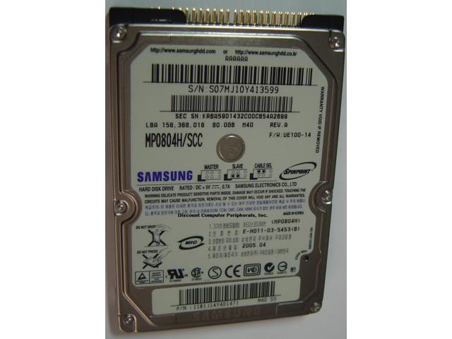 Samsung MP0804H 80GB 2.5 pollici Hard Drive IDE 