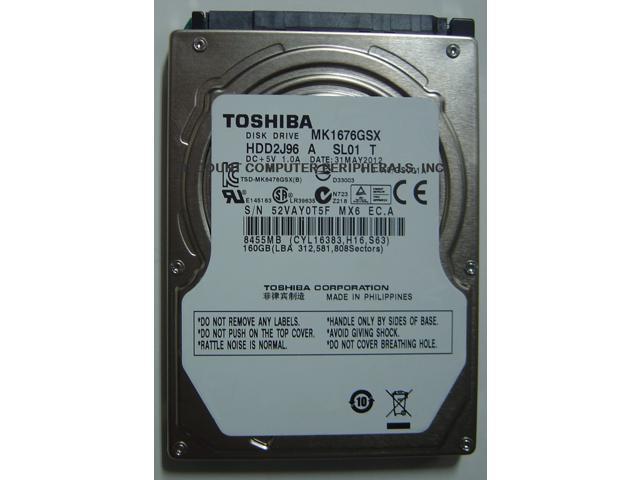 TOSHIBA MK1676GSX (HDD2J96) 160GB 5400 RPM SATA 2.5