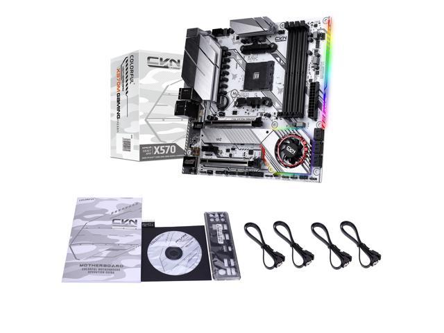 Colorful CVN X570M Gaming Frozen V14/ MATX White Gaming Motherboard ...