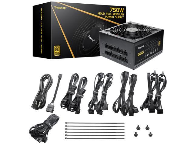 Segotep 750W Power Supply 80 Plus Gold Certified ATX Gaming PSU Fully  Modular with 140mm Smart Fan