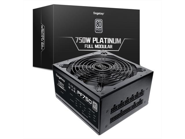 Segotep 750W Power Supply 80 Plus Platinum Fully Modular ATX Gaming PSU with 140mm Hybrid Silent Fan