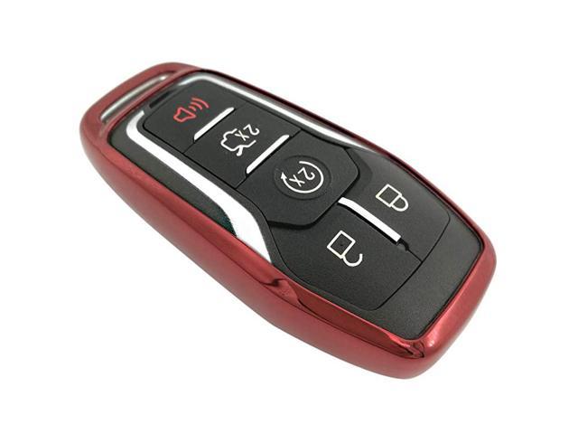 Generies Black TPU Key Fob Cover Case Remote Jacket Glove for Ford Fusion F-150 Edge Explorer 2/3/4/5 Buttons Smart Key NOT fit Flip/Folding Key