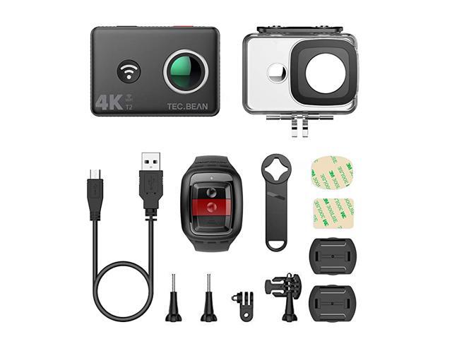 4k Action Camera 45m Waterproof Camera Eis 170wide Angle 4x Zoom Wifi Underwater Camera With Remote And Mounting Accessories Kit Compatible With Go Pro Newegg Com