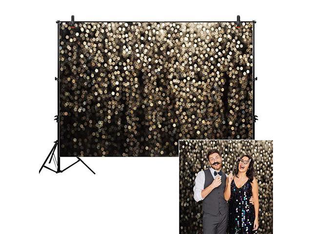 7x5ft Gold Bokeh Spots Backdrop for Selfie Birthday Party Pictures Photo Booth Shoot Graduation Prom Dance Decor Wedding Vintage Astract Dot (No Glitter) Studio Props Photography Background