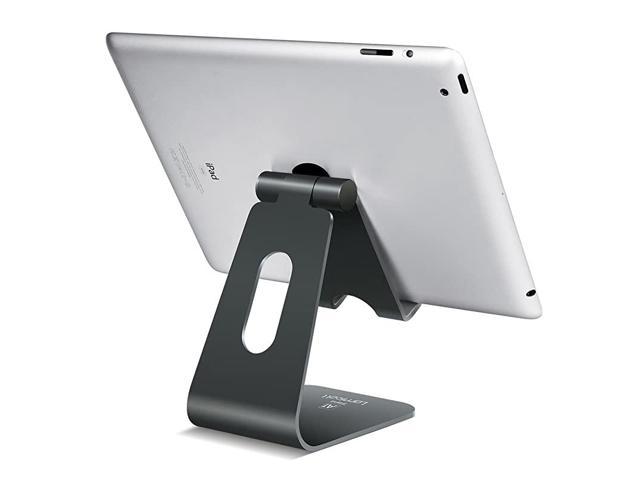 Adjustable Desktop Aluminum Tablet Holder Stand Compatible with New iPad OMOTON iPad Stand Fully Foldable Tablet Stand Samsung Tablets 10.2 Black and Phones /iPad Air/iPad Pro/iPad Mini 