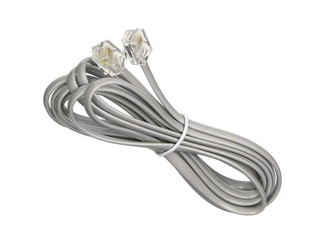 Telephone Extension Cord Cable 4 Conductor Wire with RJ11 6P4C Plug