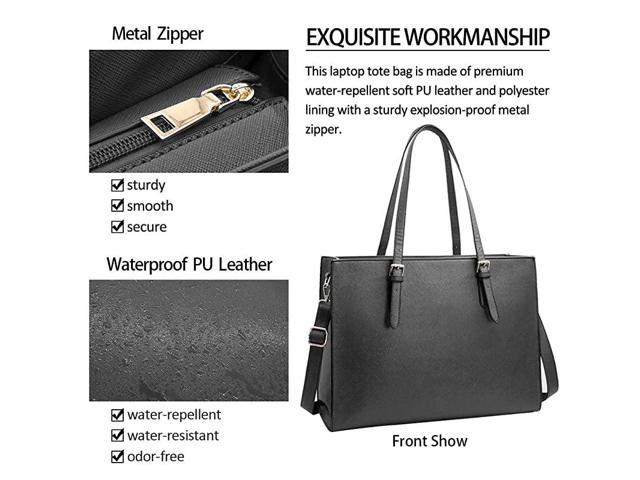 Miss Lulu Ladies PU Leather Briefcase Large Laptop Handbag Bag Work Shoulder Bag 