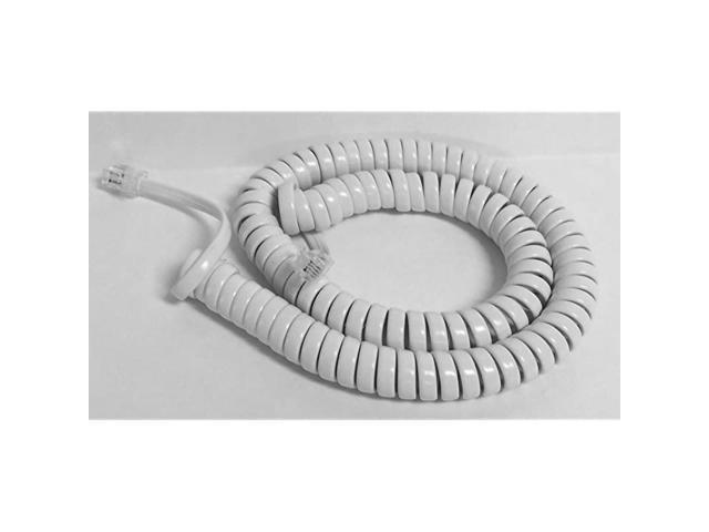 12' White Handset Cord #WH1 AT&T 874 4 Line Telephone 