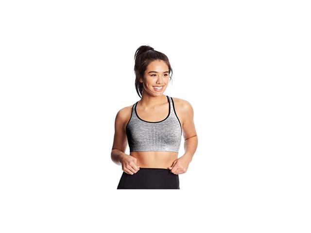 Champion Womens Medium Support Seamless Racerback Bra Heatherebony M 