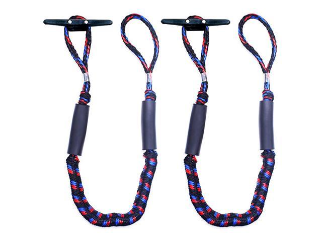 Boat Accessories Kayak SeaDoo Perfect for Jet Ski Pontoon Pontoon Accessories Bungee Cords for Boats WaveRunner YIILOONE 2Pcs Boat Dock Line Boating Gifts for Men