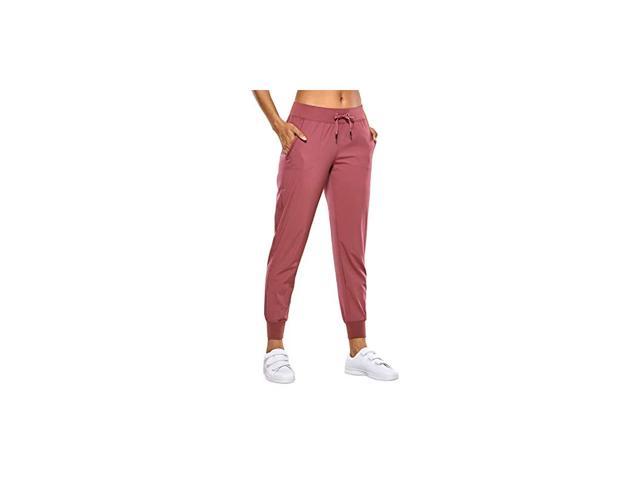 YOGA Womens Lightweight Joggers Pants with Pockets Drawstring Workout  Running Pants with Elastic Waist Misty Merlot XL - Newegg.com