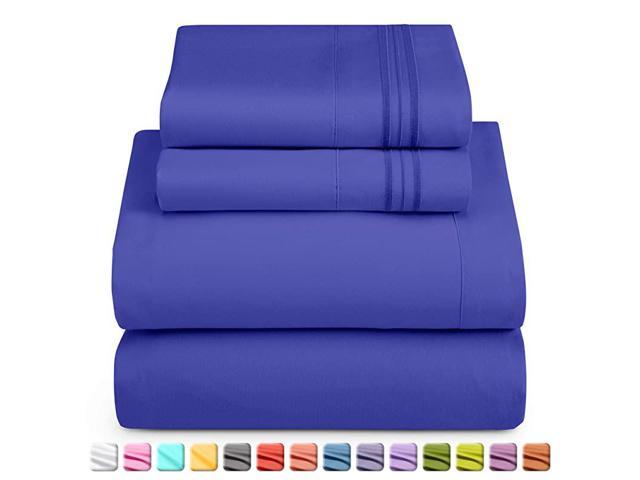 Deep Pocket Twin XL Sheets 3 Piece Bed Sheets With Fitted Sheet Flat ...