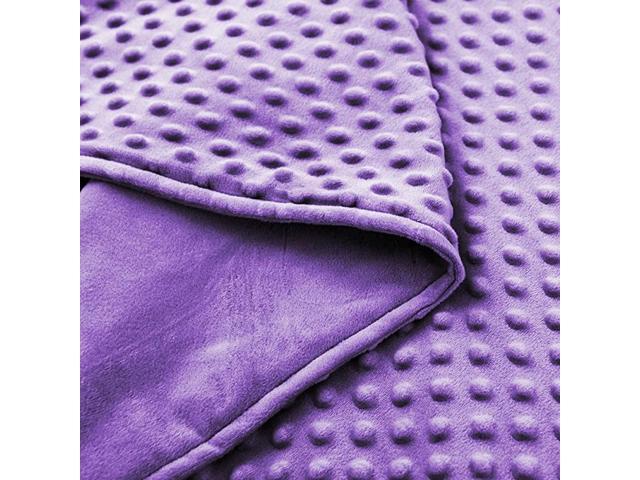 Weighted Blanket Removable Cover Purple Minky Cover for Weighted