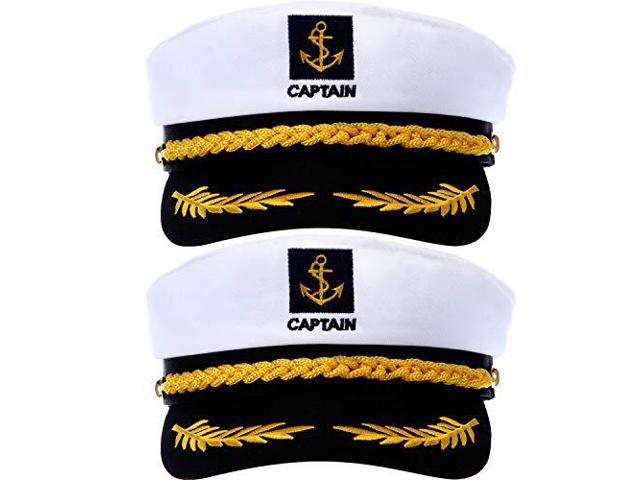Adjustable Yacht Boat Captain Navy Cap Costume Party Sailor Hat For Men Women RE 