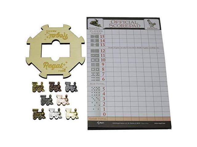 Mexican Train Domino Replacement Metal Marker Trains 8 Pcs with Unique Finishes 