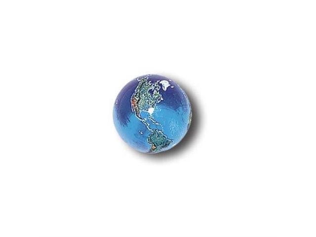 5 In A Pouch Blue Earth Marble Green Continents,Recycled Glass 1 Inch Diameter 