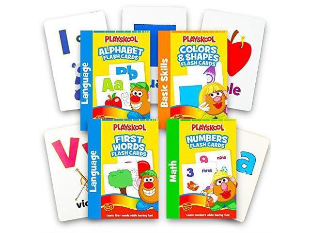 Shapes & Colors Words Numbers Playskool Flash Cards Value Pack 4 Pc Alphabet 