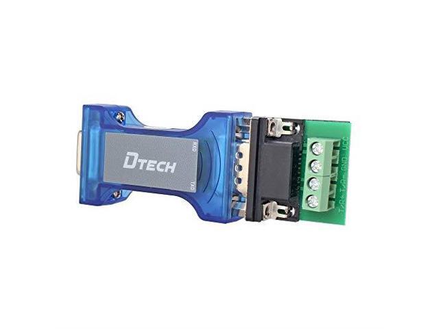 DTECH Industrial Grade Port-Powered RS232 to RS485 Converter Adapter with TX//RX LED Lights for Industrial Long Haul Serial Communication
