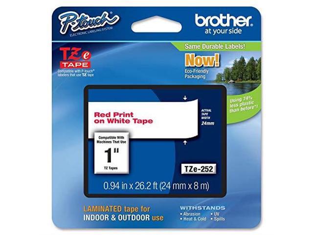 2/Pack 9mm Red on Clear Tape for P-touch Model PT2610 PT-2610 Label Maker